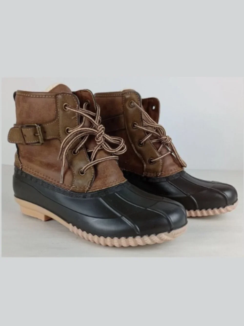 Madden NYC Lindseyy‎ Women's 8M Flannel Fleece Lined Rubber Winter Boots